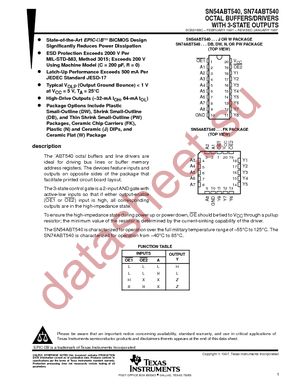 SN74ABT540DBR datasheet  